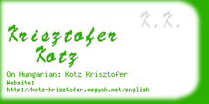 krisztofer kotz business card
